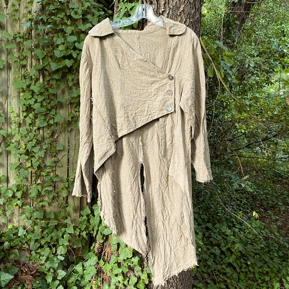 Magnolia Pearl Jackets & Blazers - Magnolia Pearl Linen Tuxedo Jacket